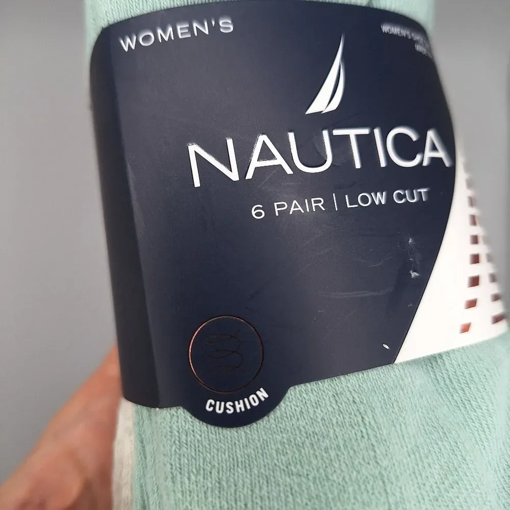Nautica cushion low cut socks 6 pair set